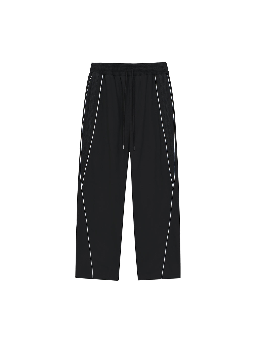 Reflective Stripe Straight-Leg Sweatpants