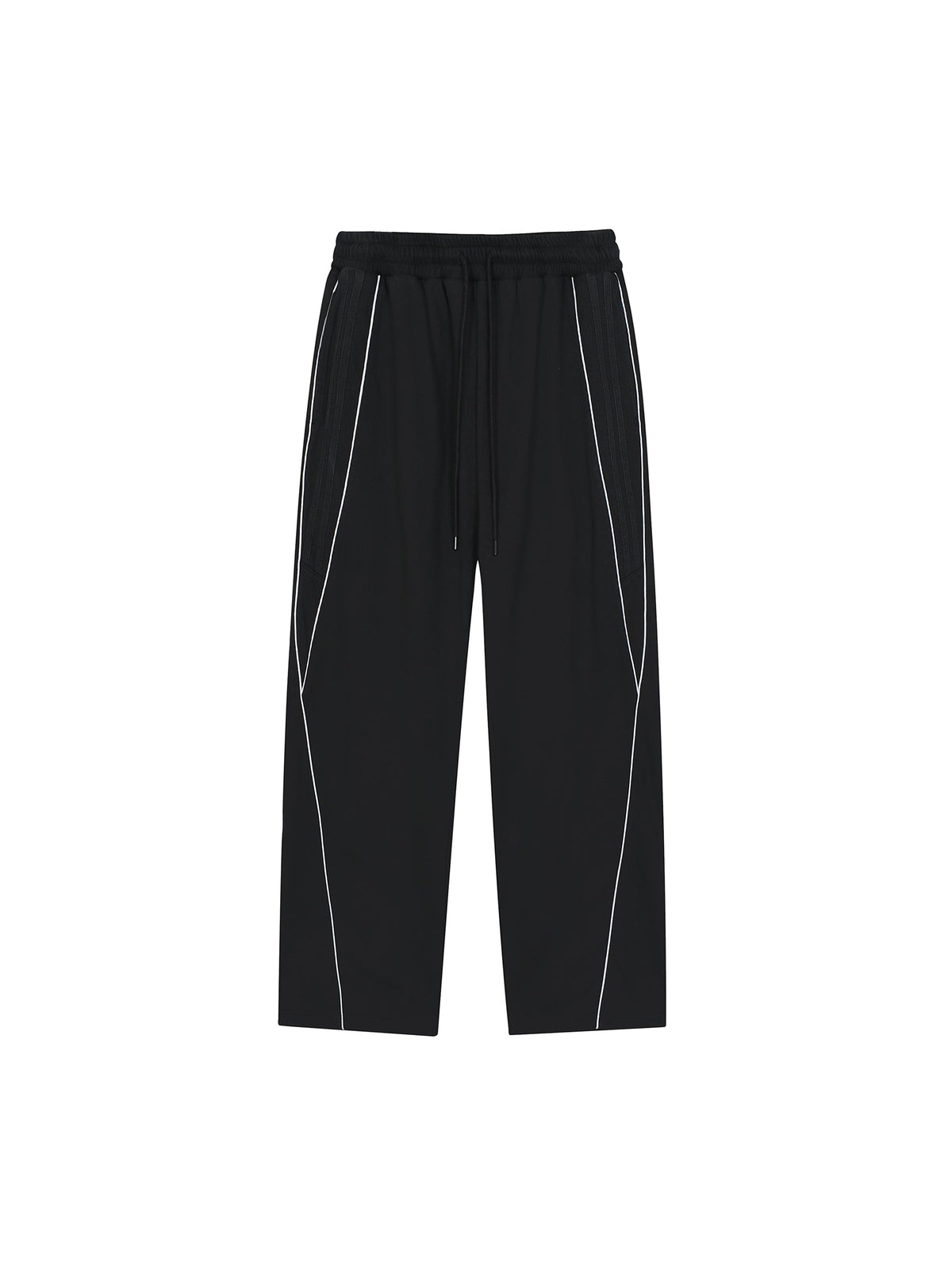 Reflective Stripe Straight-Leg Sweatpants