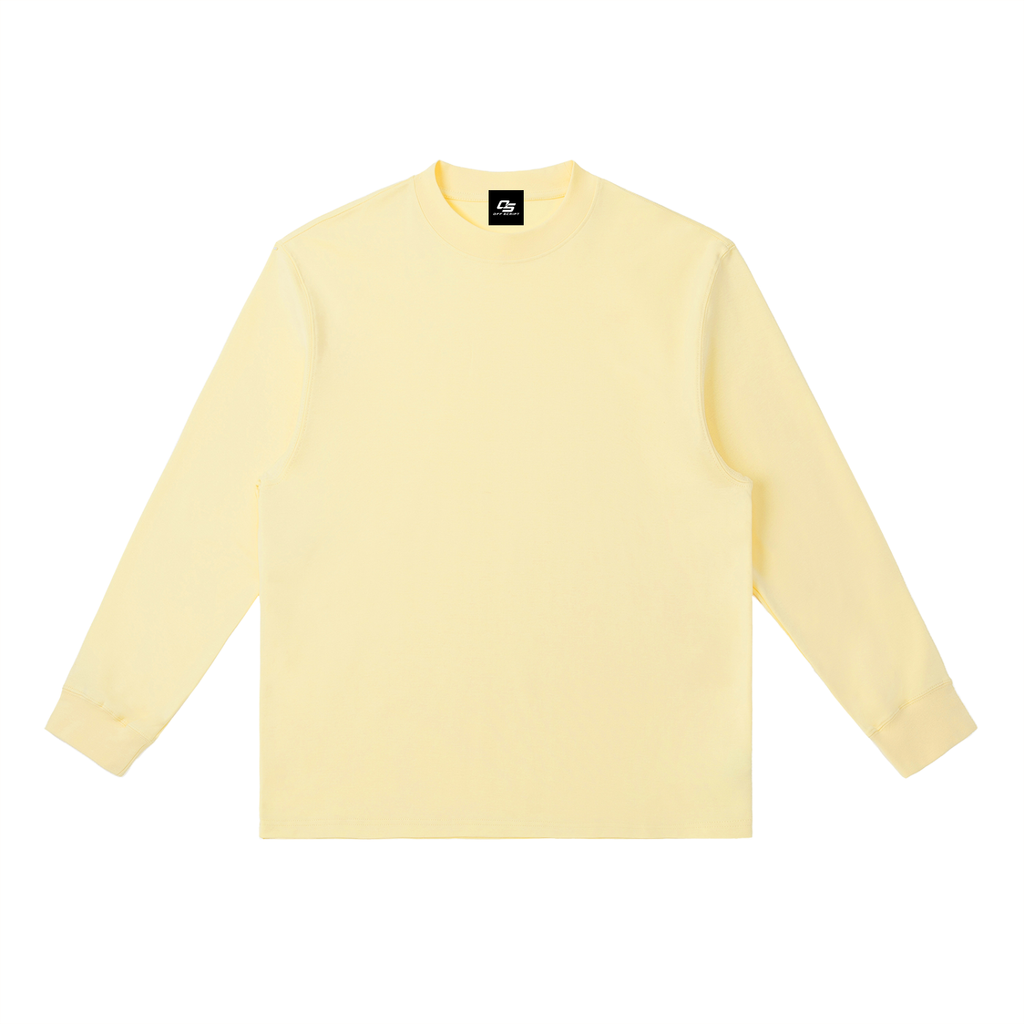 Yellow Cream Essential Crewneck Long-Sleeve T-Shirt front product view
