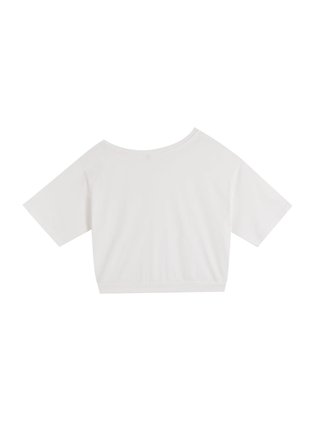 Asymmetric Shoulder Oversized Cotton T-Shirt