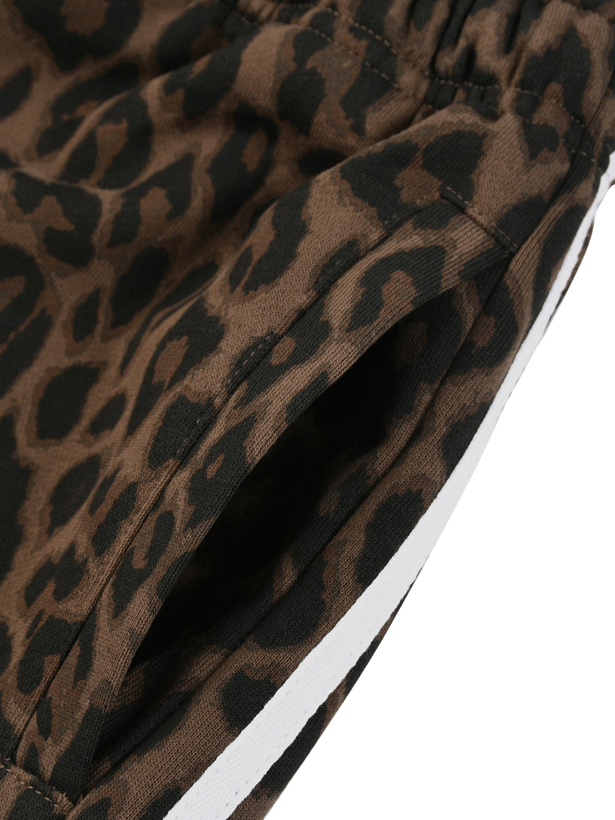Unisex Heavyweight Leopard Drawstring Shorts