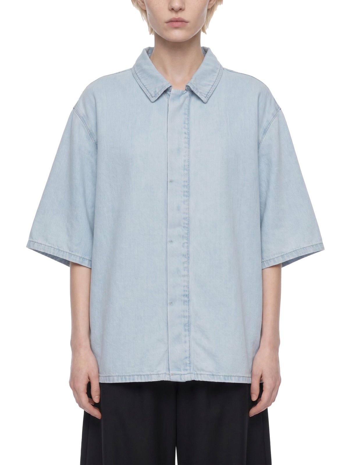 Unisex Vintage Wash Drop Shoulder Lyocell Shirt