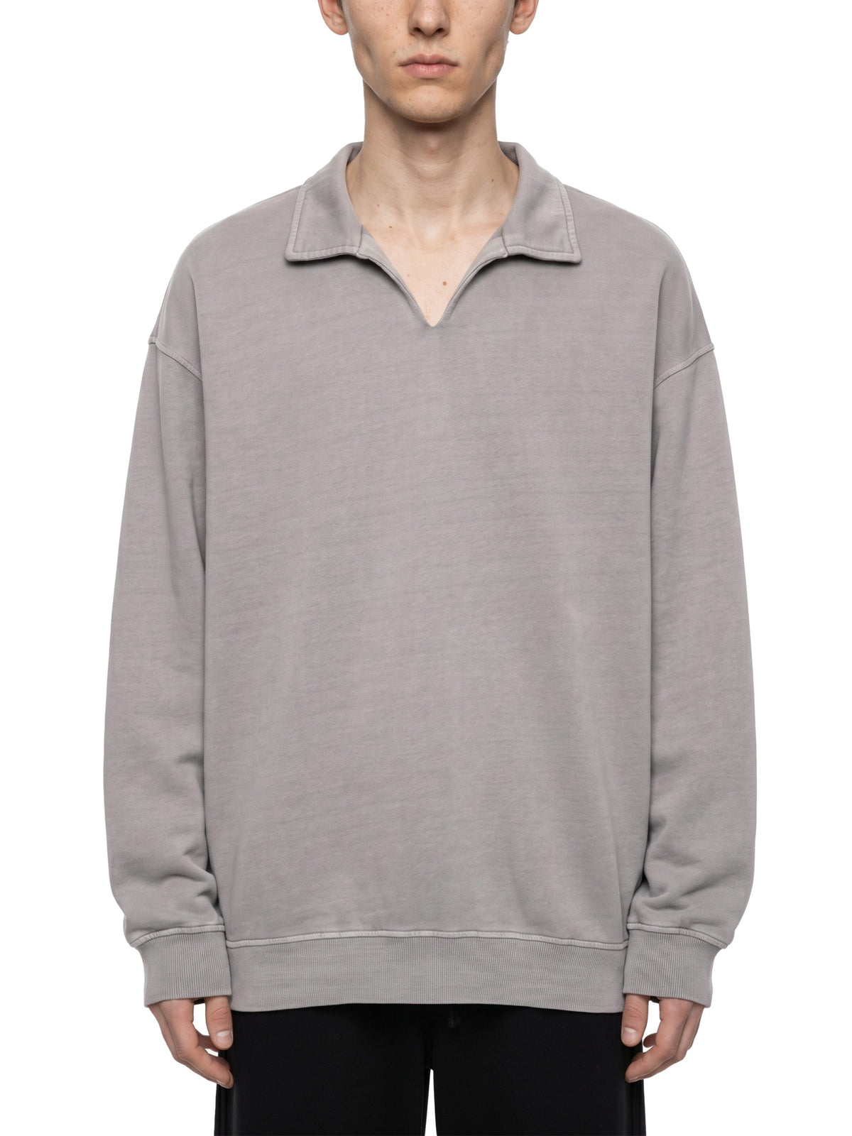Unisex Vintage Wash Collared Sweatshirt