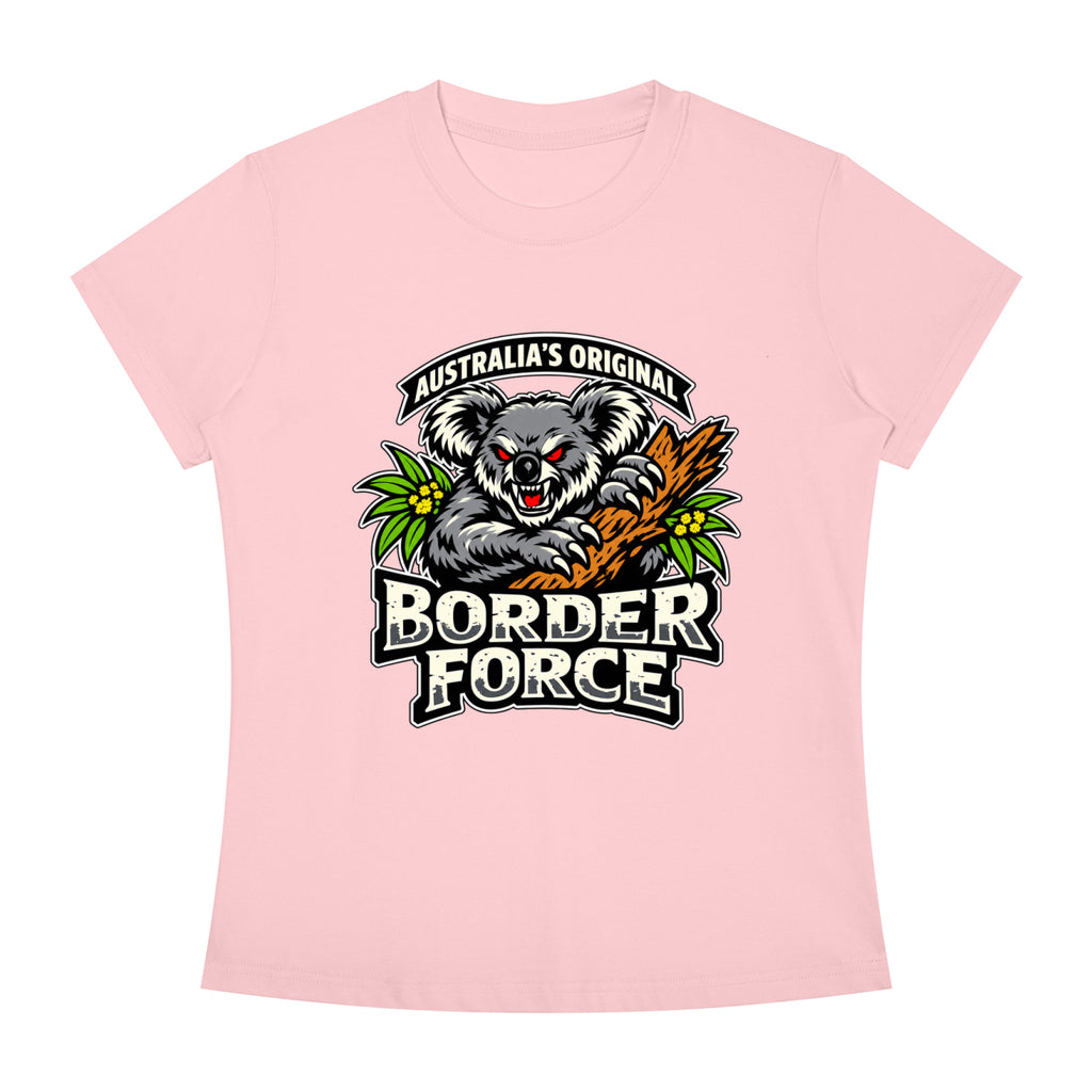 Drop Bear Women's Slim Fit Crewneck T-Shirt - Light Pink front