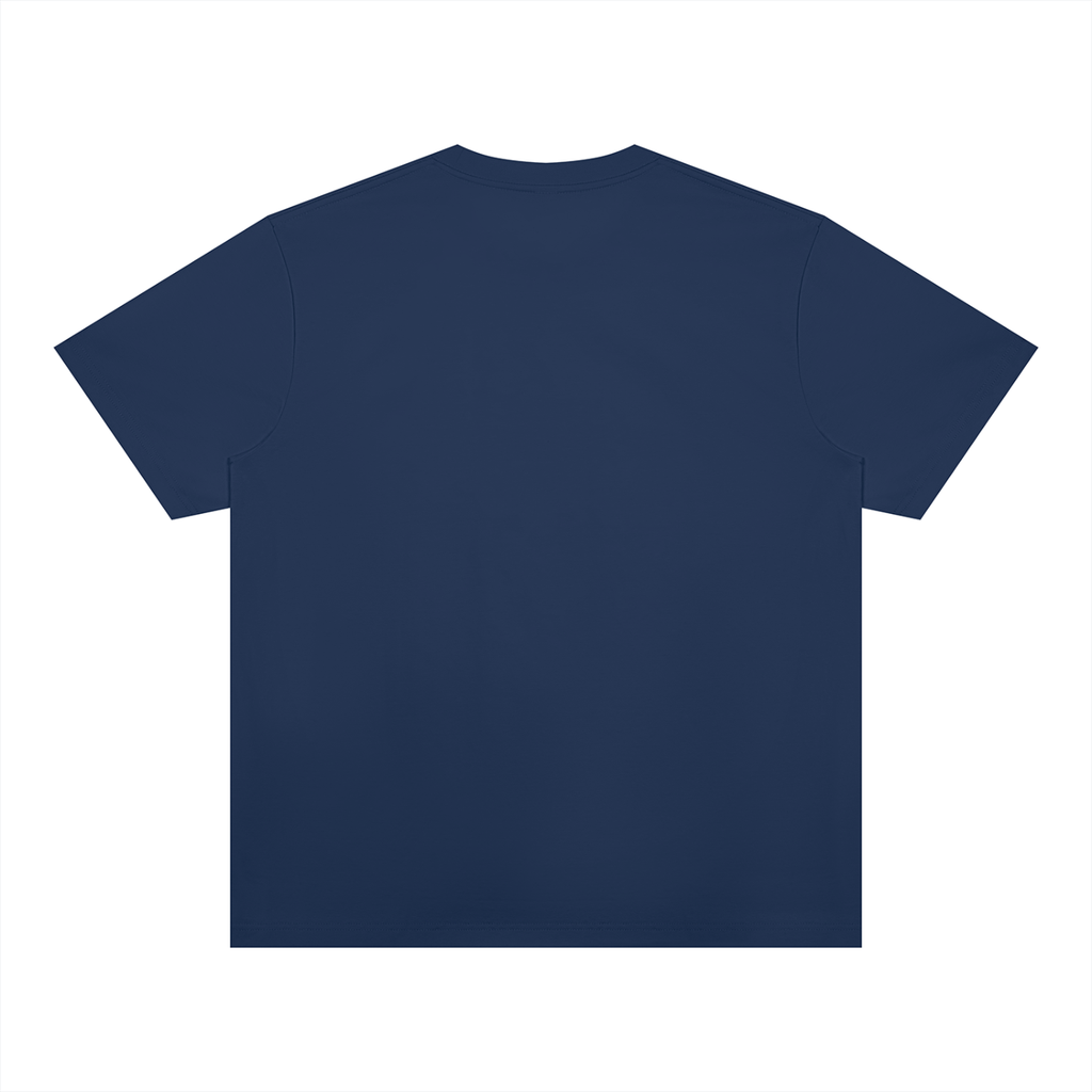 Navy Blue Unisex Heavyweight Sorona T-Shirt back product view
