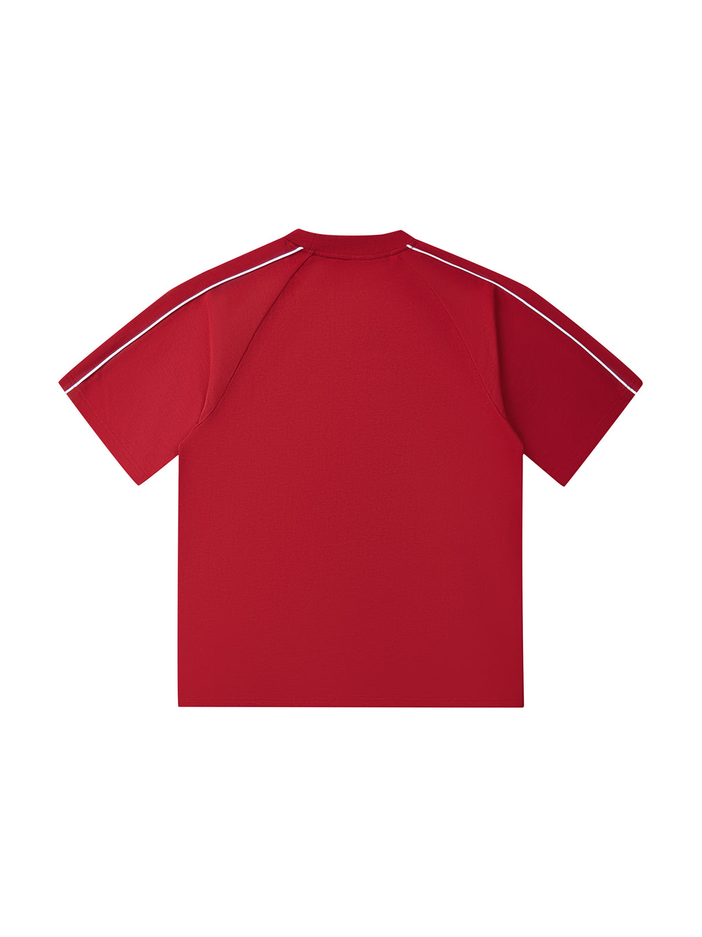 Wine Red Unisex Contrast Stitch Raglan T-Shirt back view