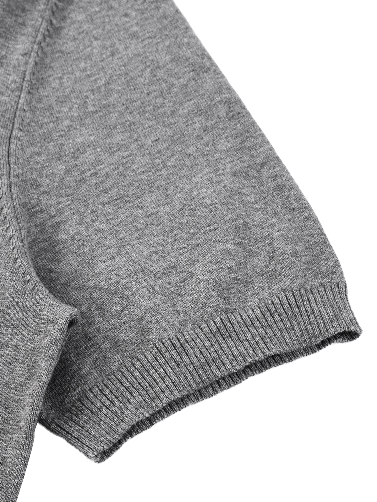 Off Script Cotton Knit Short Sleeve Henley T-Shirt - sleeve cuff detail