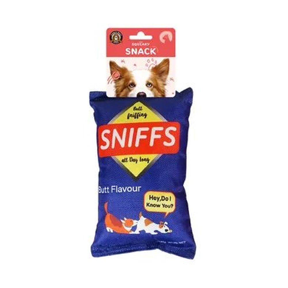 Sniffs crinkly chips dog toy
