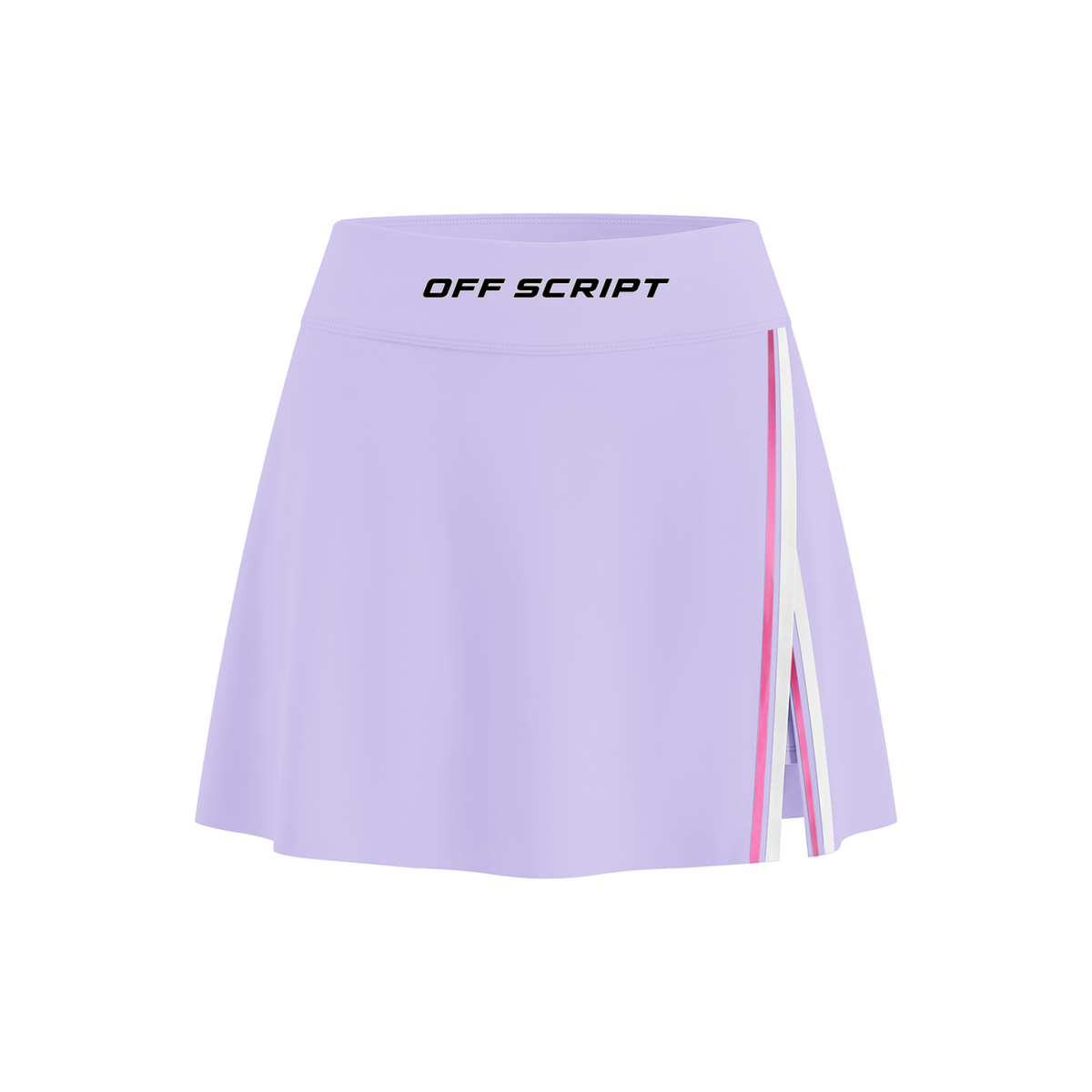 Off Script Women’s Contrast-Stripe Side-Slit A-Line Skirt