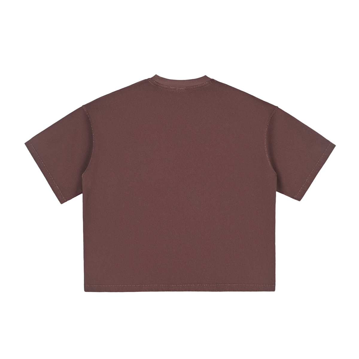 Ume Purple Unisex vintage-washed boxy T-shirt back view