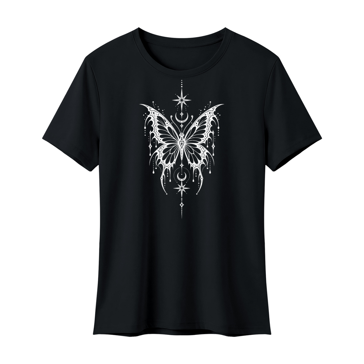 Celestial Butterfly Women’s Regular Fit T-Shirt V2 - Black front