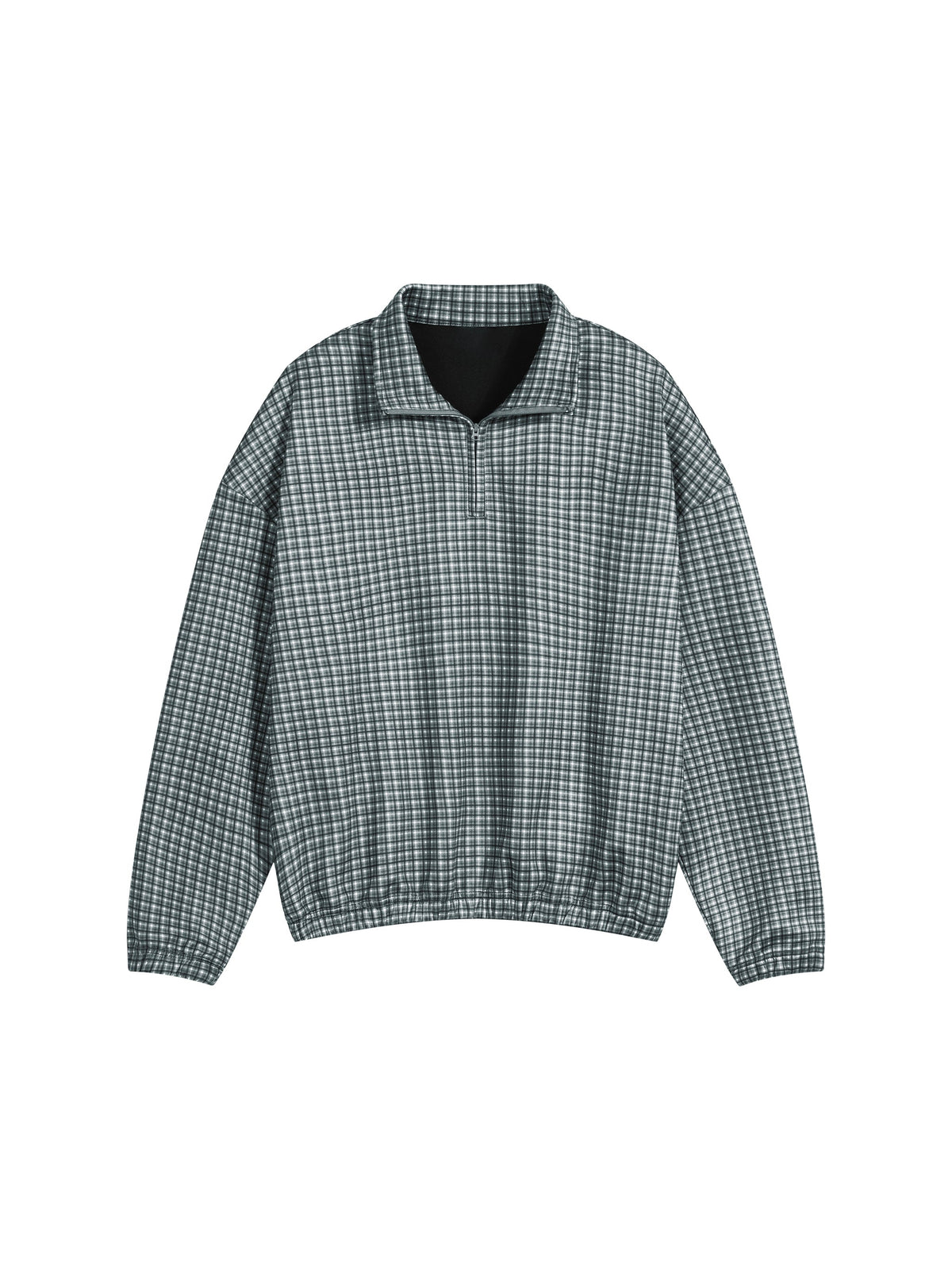 Unisex Plaid Quarter-Zip Sweatshirt