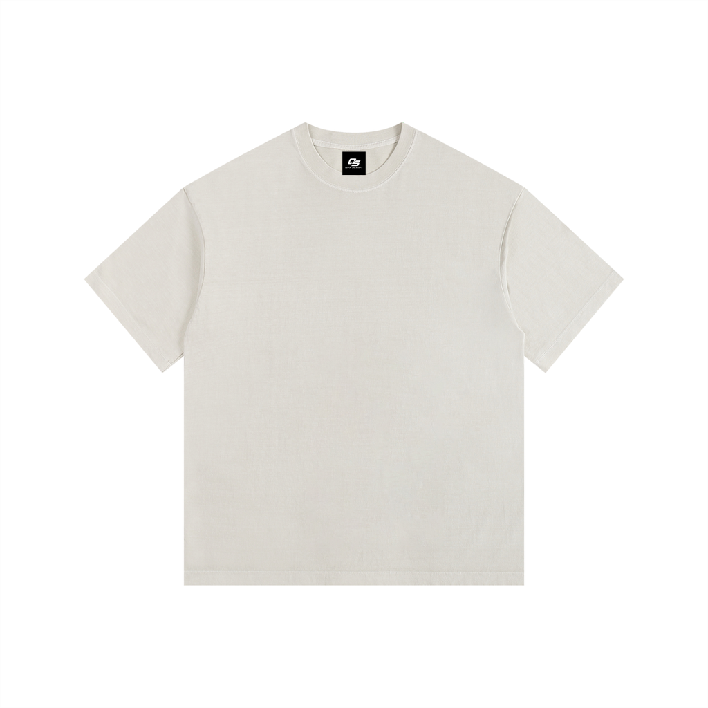 Light Apricot Unisex Vintage-Washed Oversized Cotton T-Shirt front view
