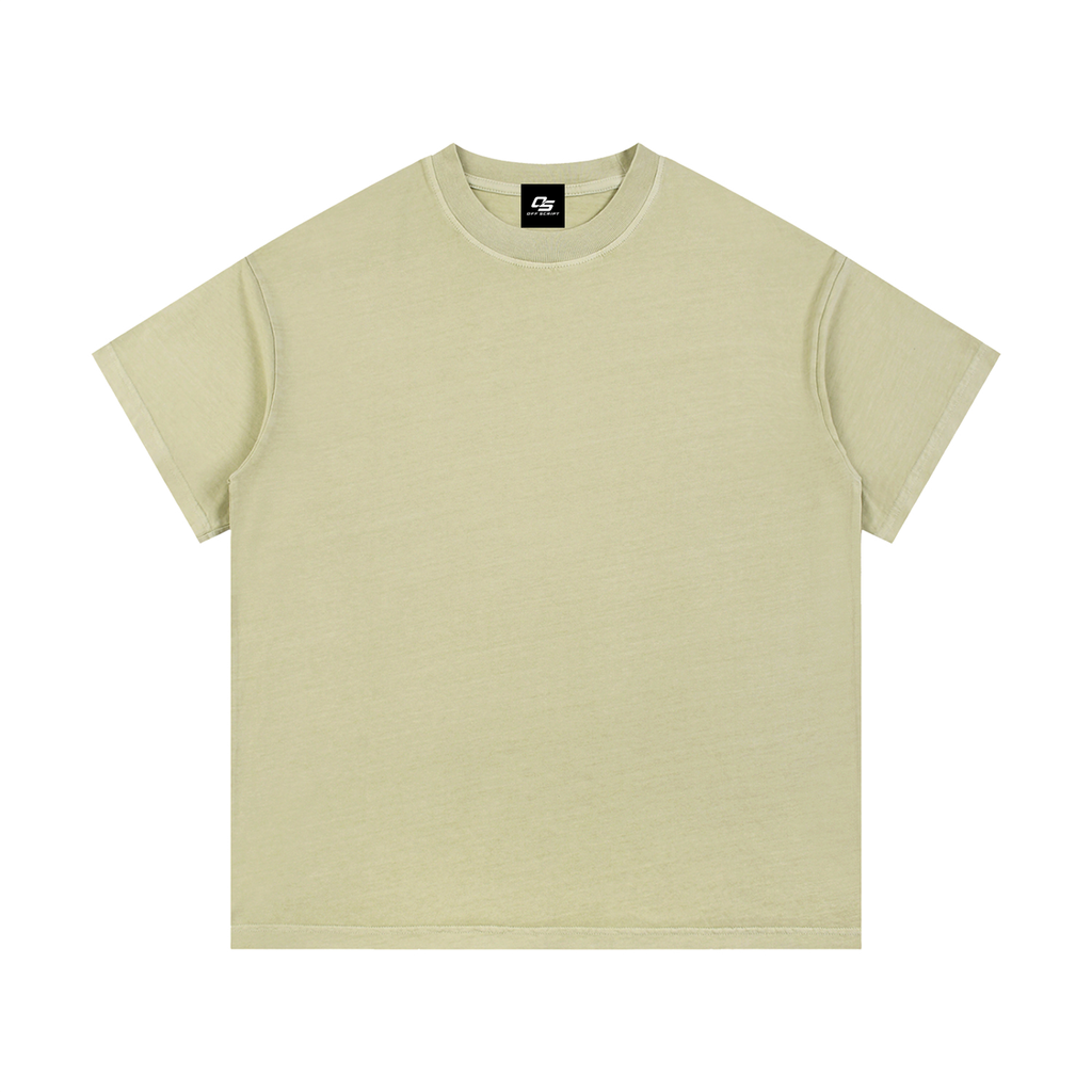 Bean Green Unisex Vintage-Wash Cotton T-Shirt front view