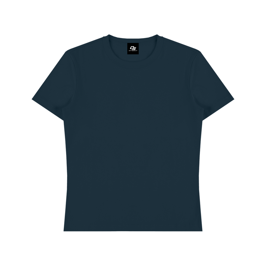 Navy Blue Unisex Heavyweight Cotton T-Shirt front product view