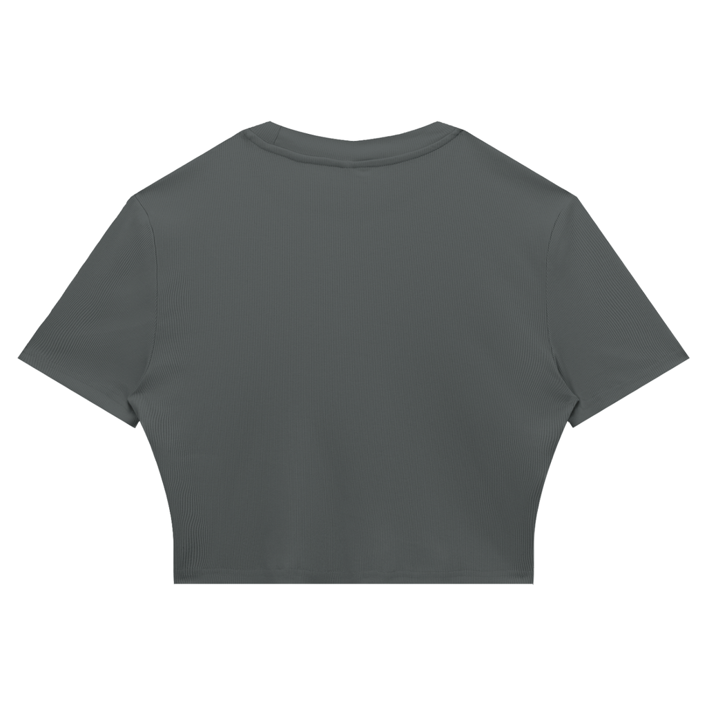 Women's Slim Ribbed Crop T-Shirt