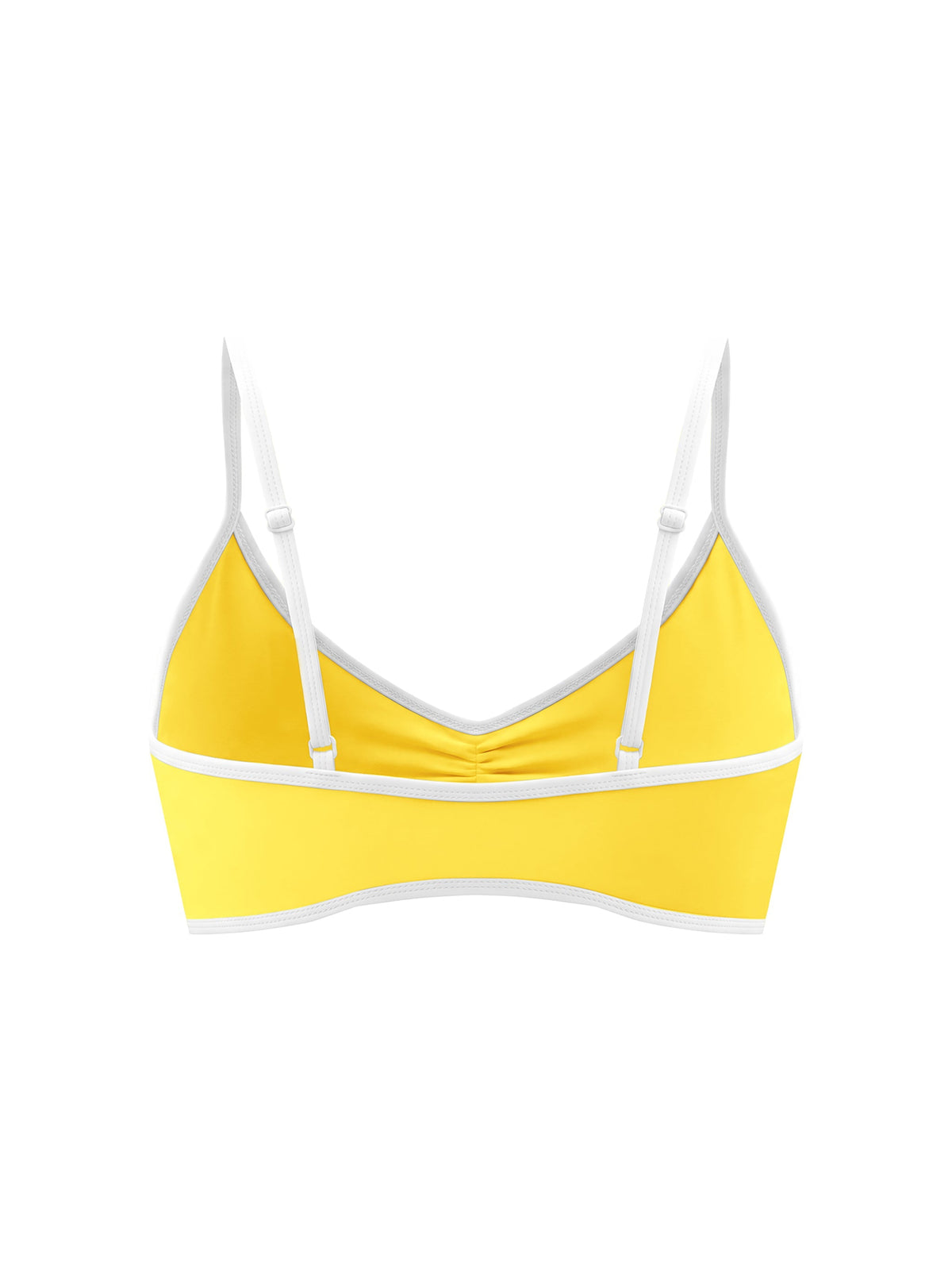 Women's Color Block Ruched V-Neck Sports Bra