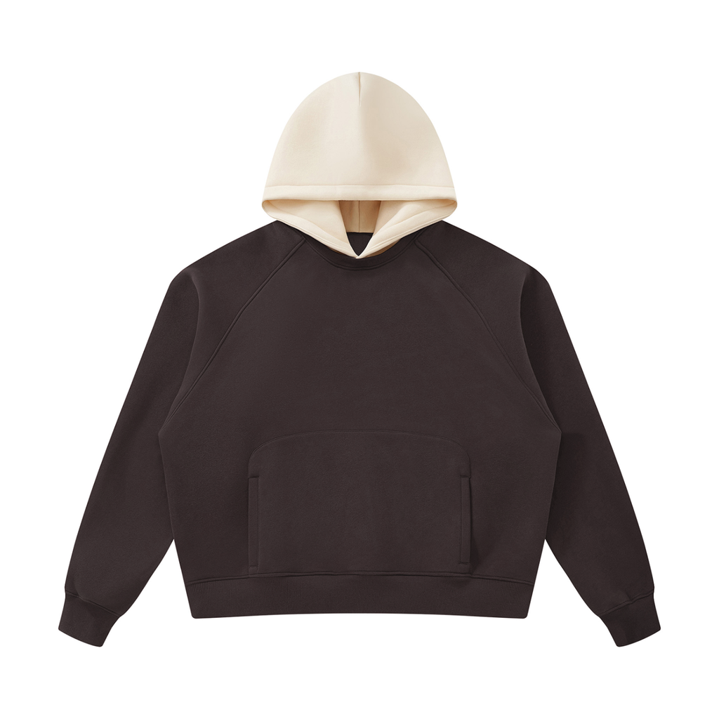 Unisex Fleece Raglan Color Block Hoodie