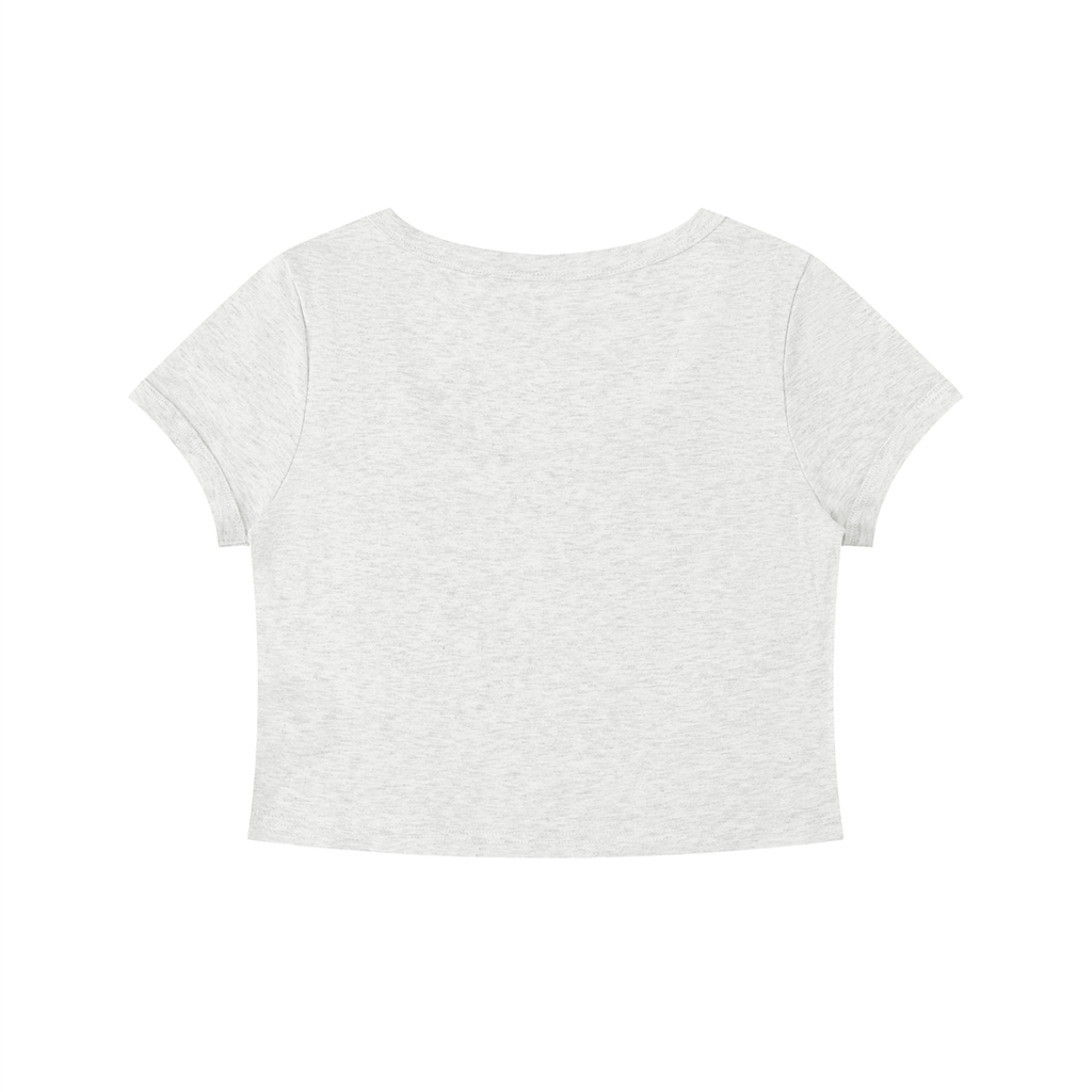 Women's Solid Color Slim Crop T-Shirt