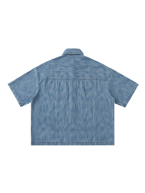 Distressed Wash Short Sleeve Shirt