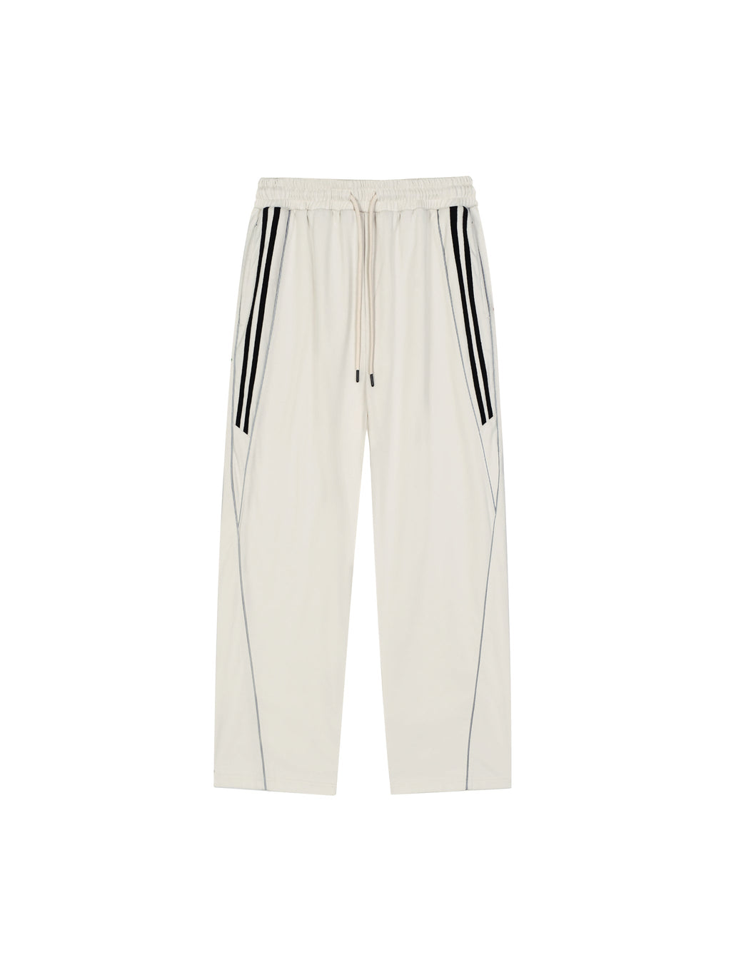 Reflective Stripe Straight-Leg Sweatpants