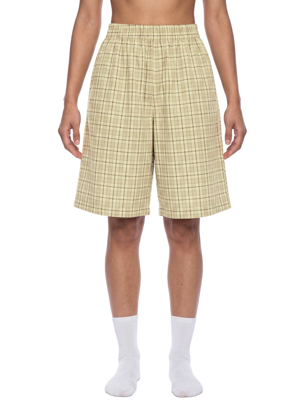 Unisex Plaid Wide-Leg Shorts