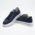 Dark Navy Organic Hemp Lace-Up Shoes – Vegan Natural Rubber Sole