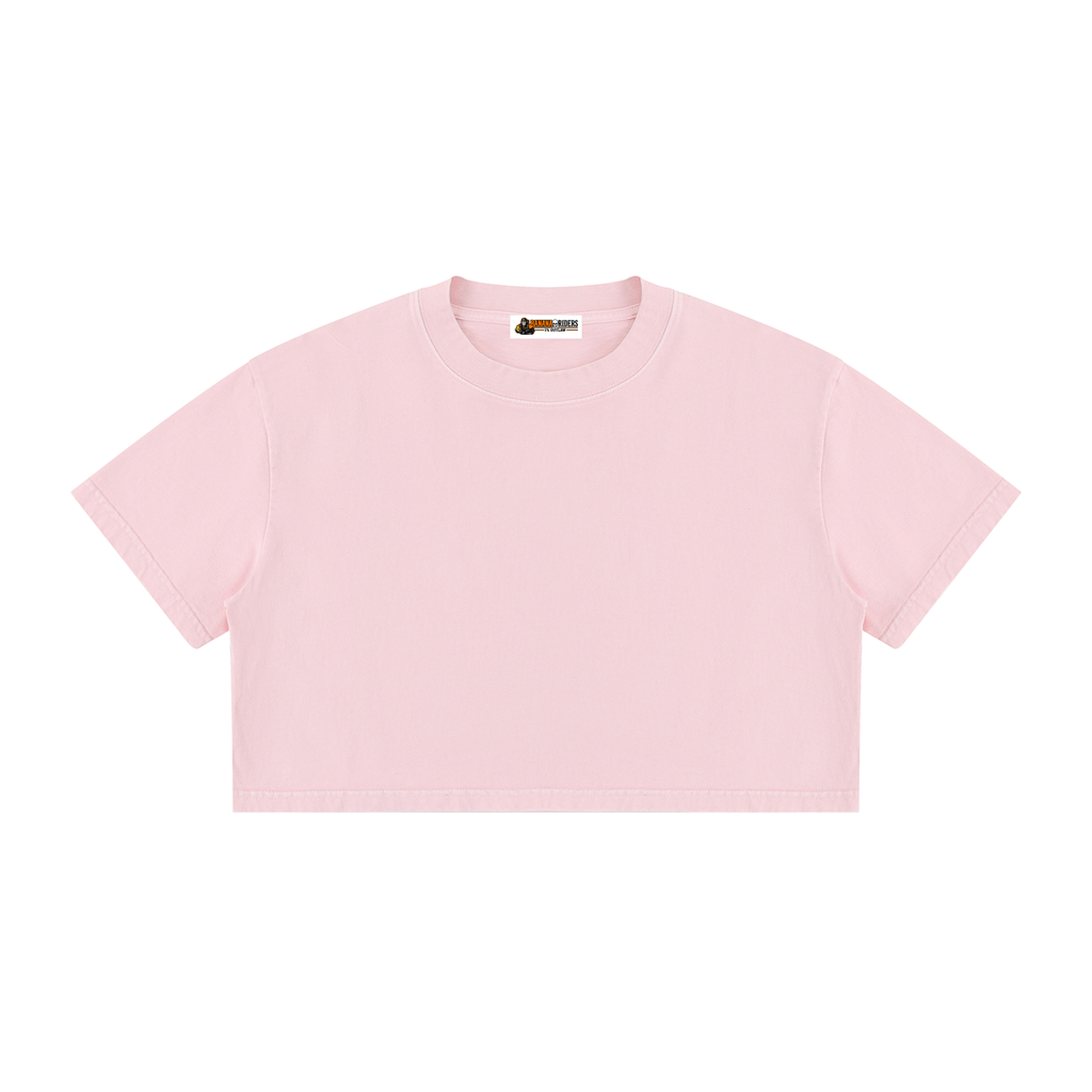 Women's Mineral Wash Cotton Crop T-Shirt