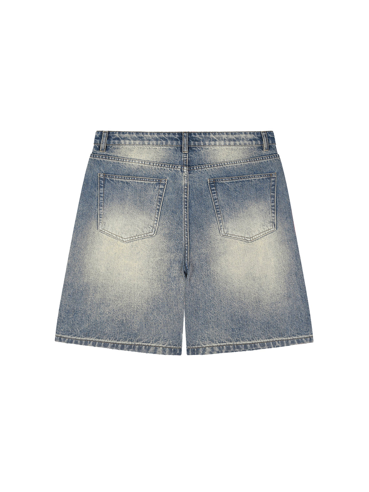 Faded Distressed Baggy Denim Shorts