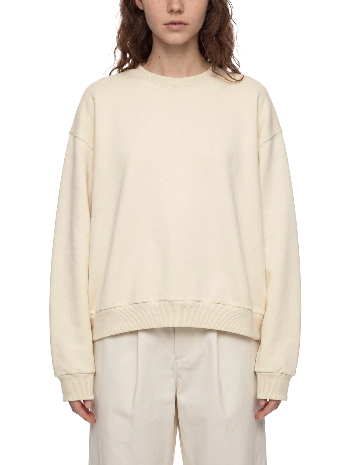 Boxy Fleece Crewneck Sweatshirt