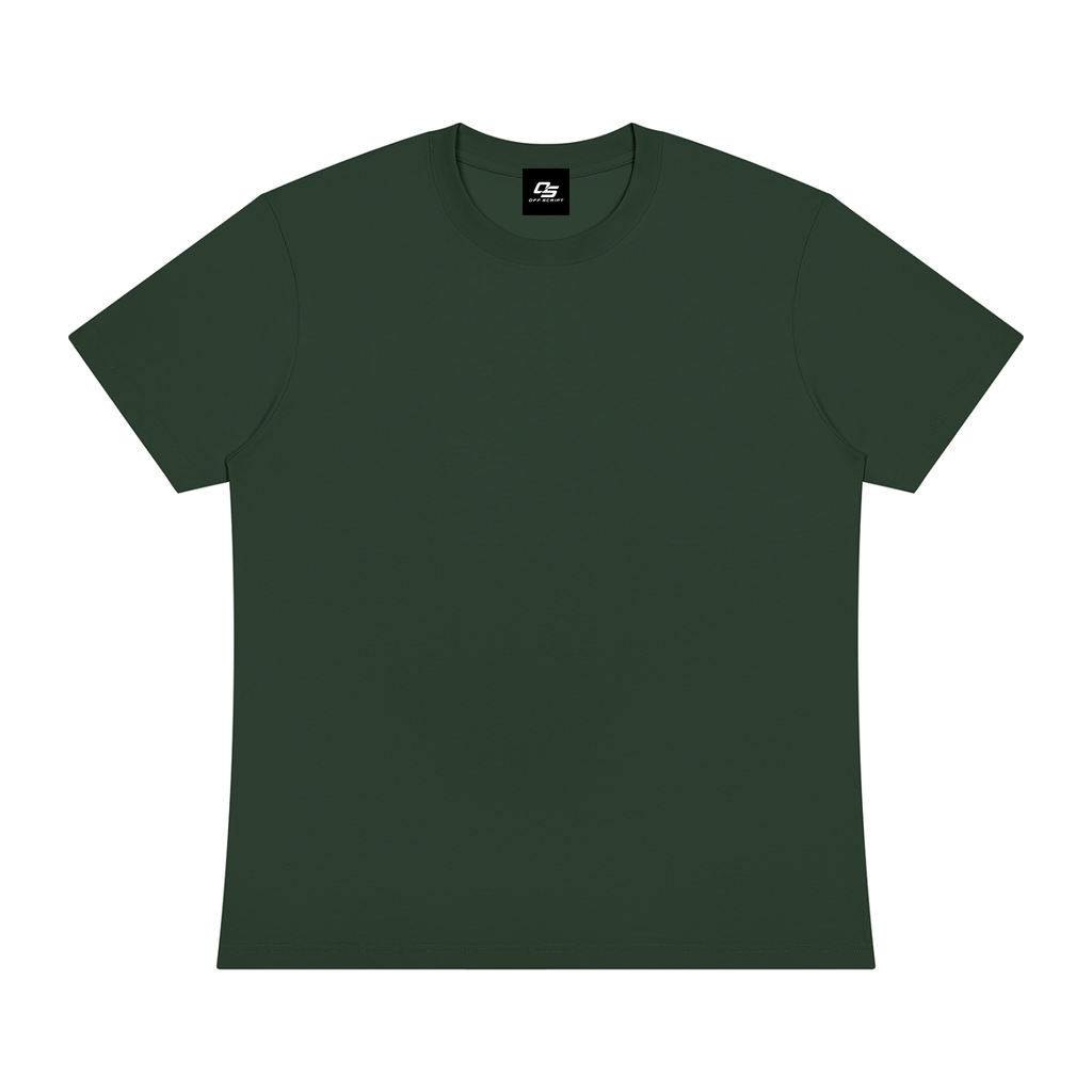 Off Script Sorona Crewneck T-Shirt - Army Green front view