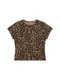 Women’s Leopard Print Crop T-Shirt
