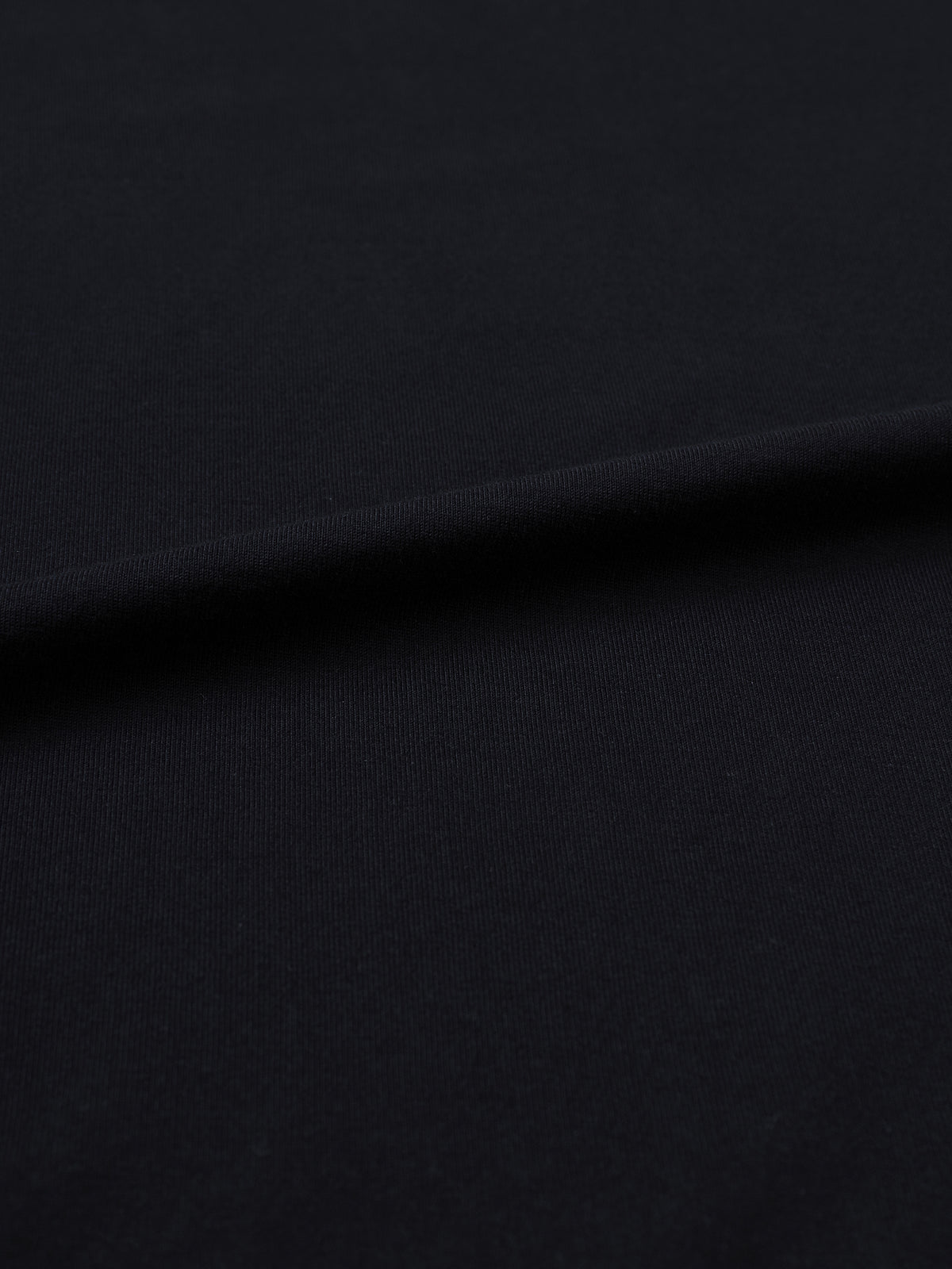 Off Script Drop Shoulder Cotton T-Shirt - Classic Black fabric texture detail