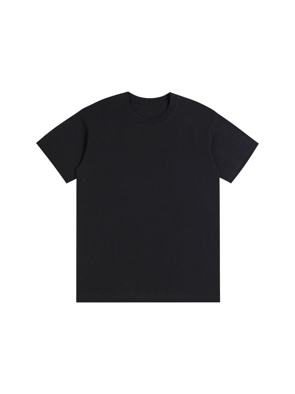 Off Script Drop Shoulder Cotton T-Shirt - Classic Black alternate front view