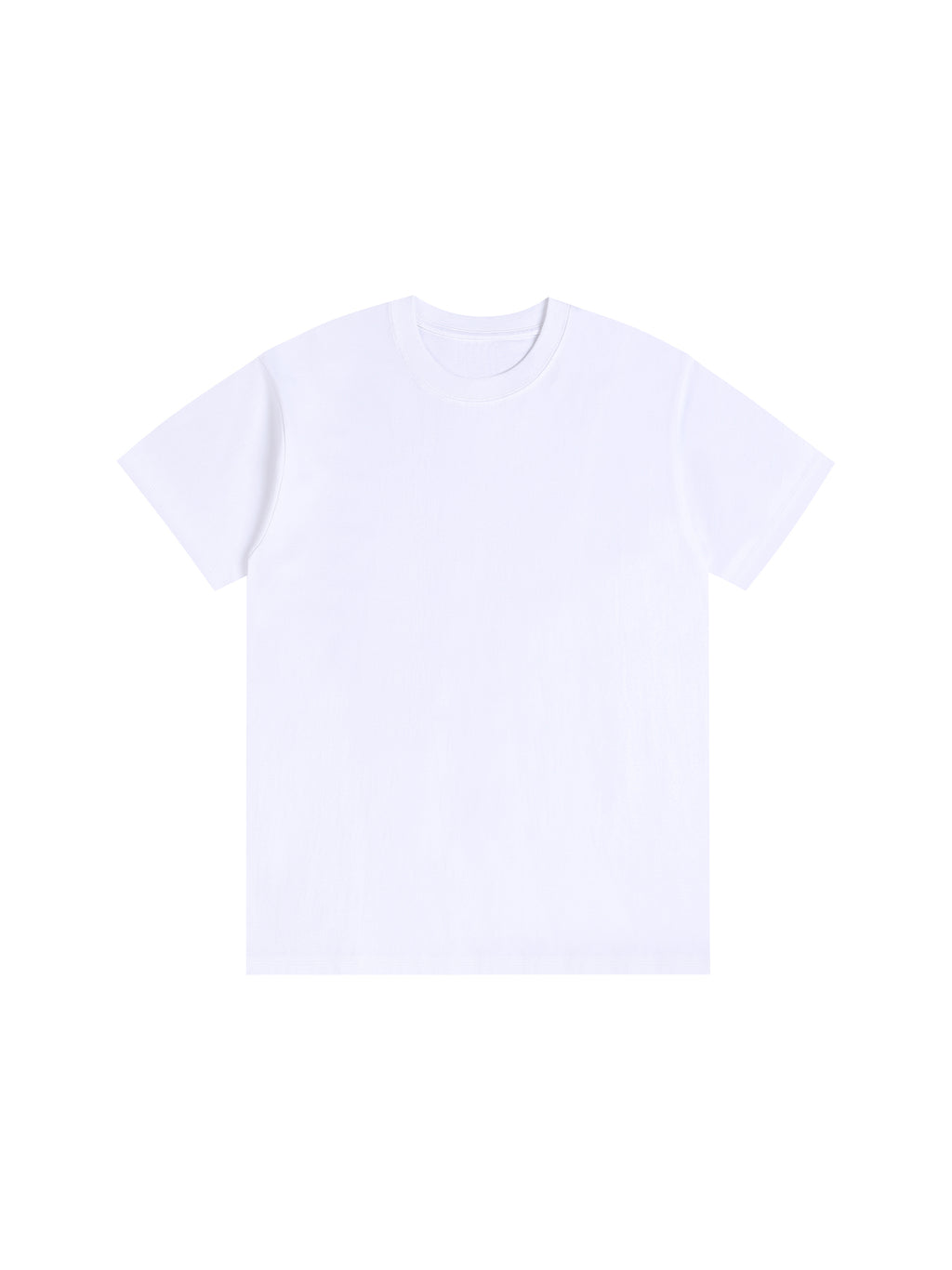 Off Script Drop Shoulder Cotton T-Shirt - Solid White front view