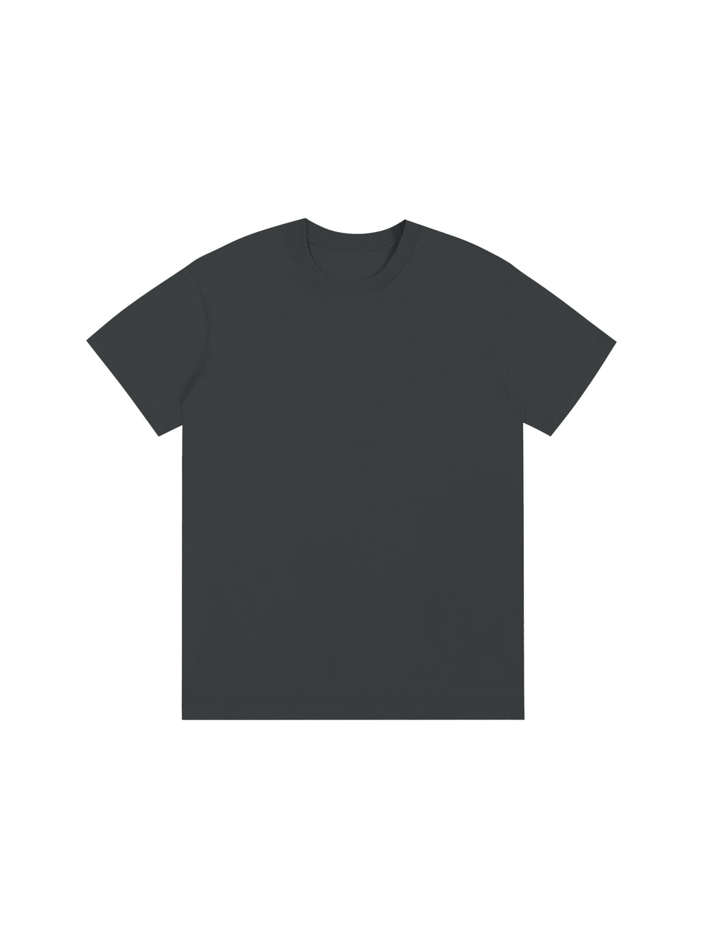 Off Script Drop Shoulder Cotton T-Shirt - Carbon Grey front view