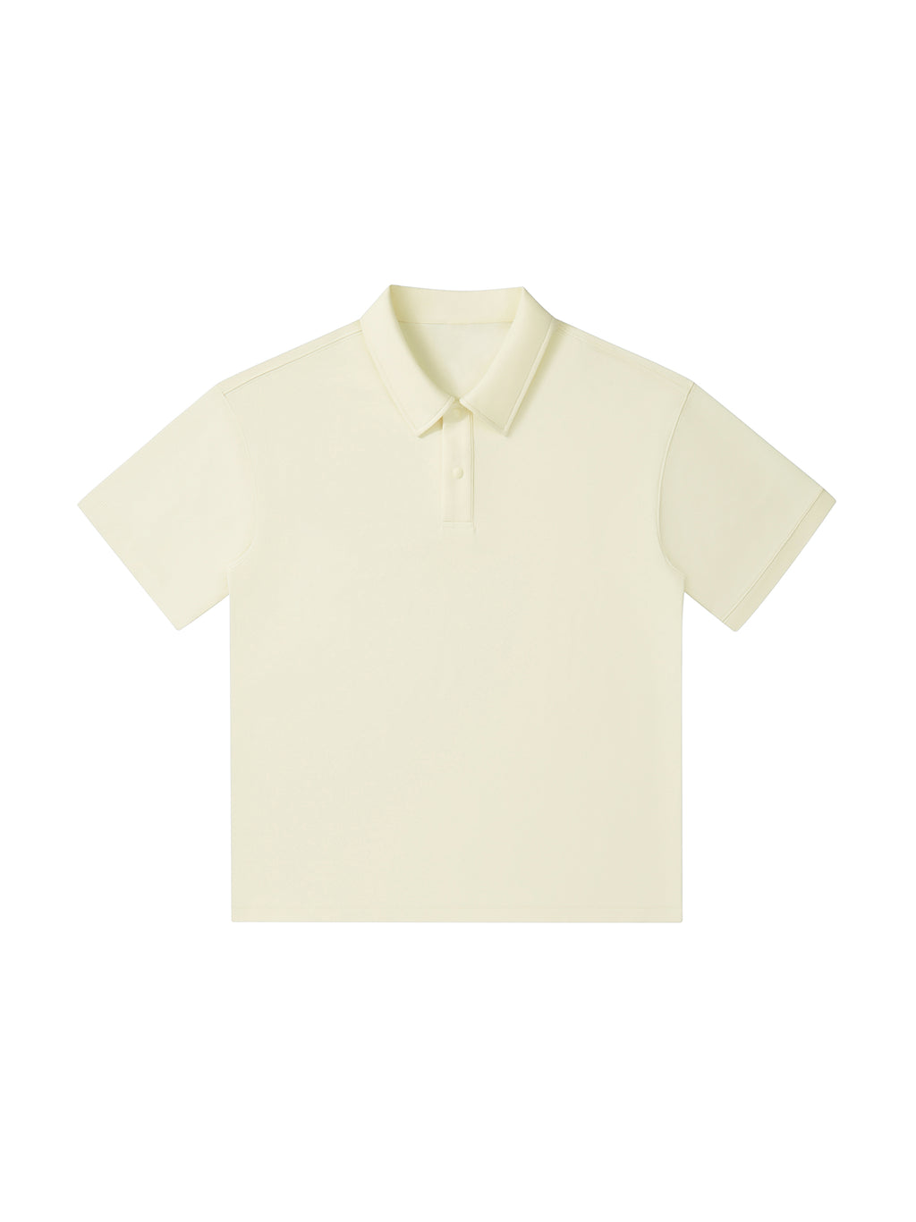 Light Yellow Drop Shoulder Short-Sleeve Polo front product view
