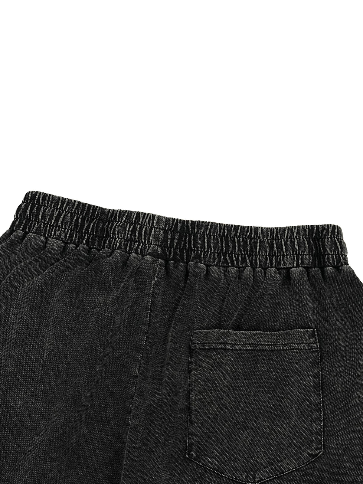 Snow Wash Drawstring Cotton Pants