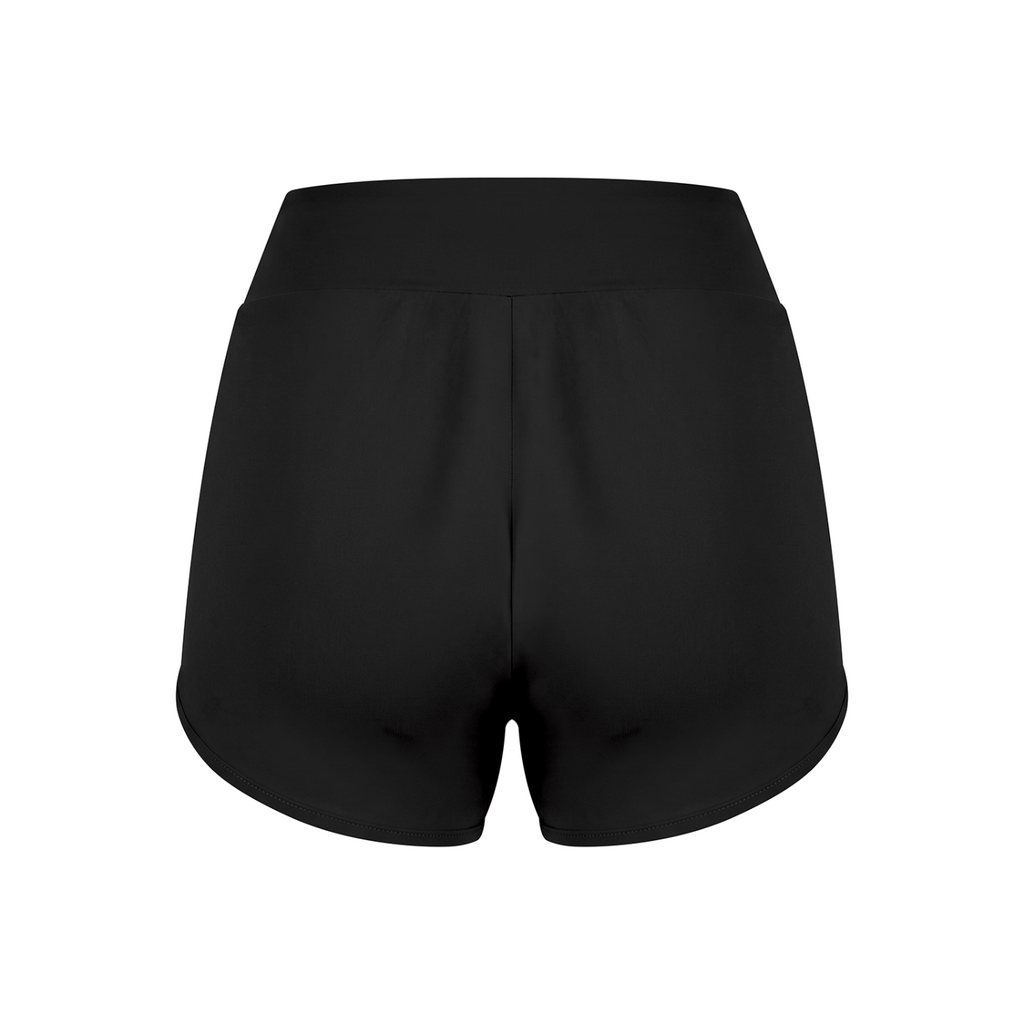 Off Script Women’s High-Rise Curved-Hem Pocket Yoga Shorts