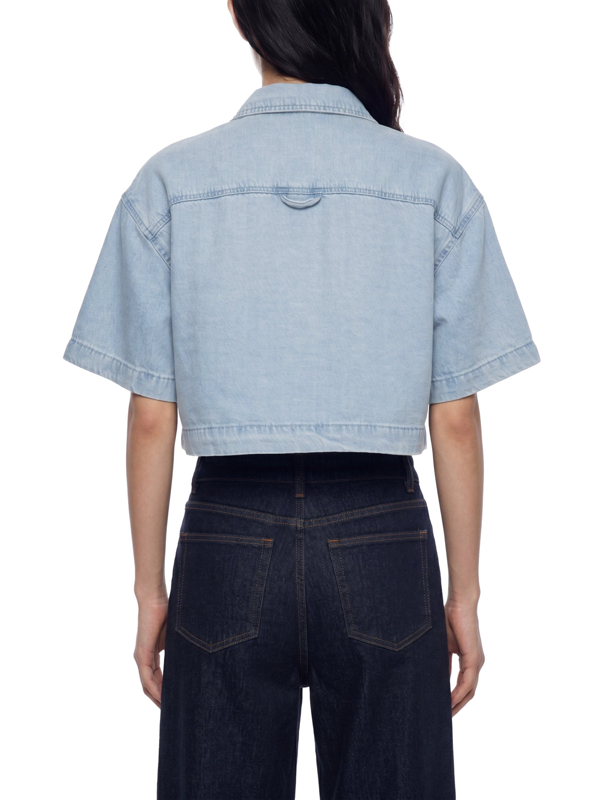 Women's Vintage Wash Boxy Cropped Shirt