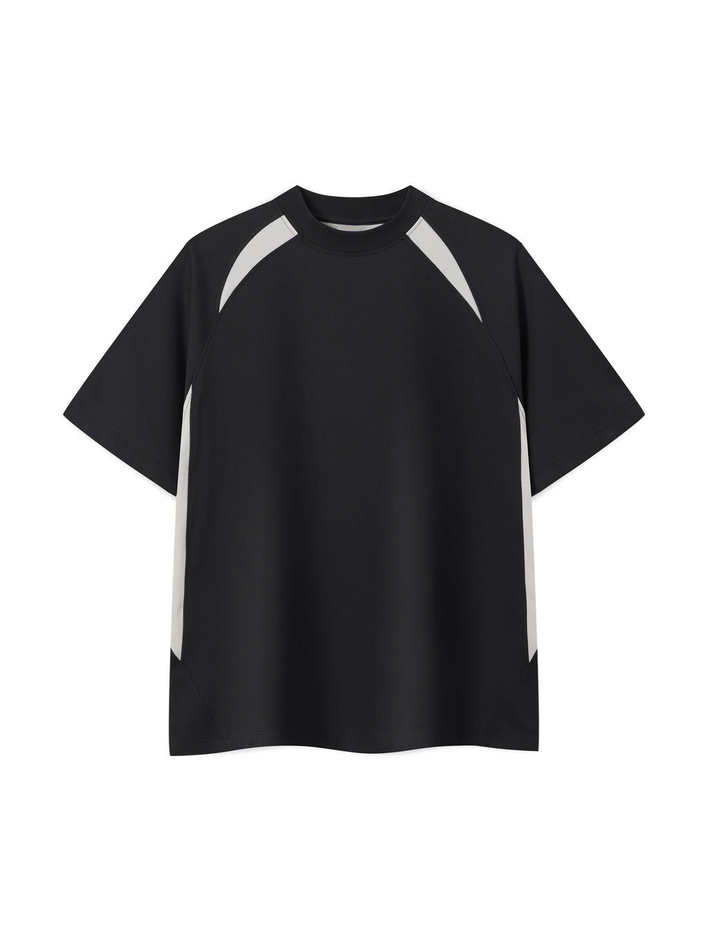 Navy Blue Unisex Contrast Panel Performance T-Shirt front view