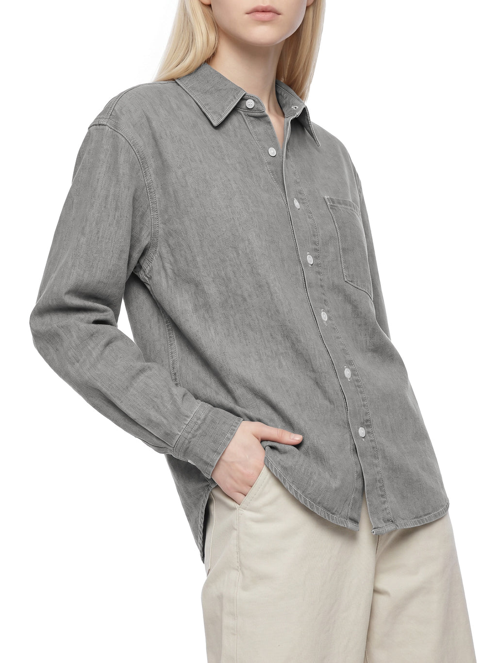 Unisex Vintage Wash Denim Shirt