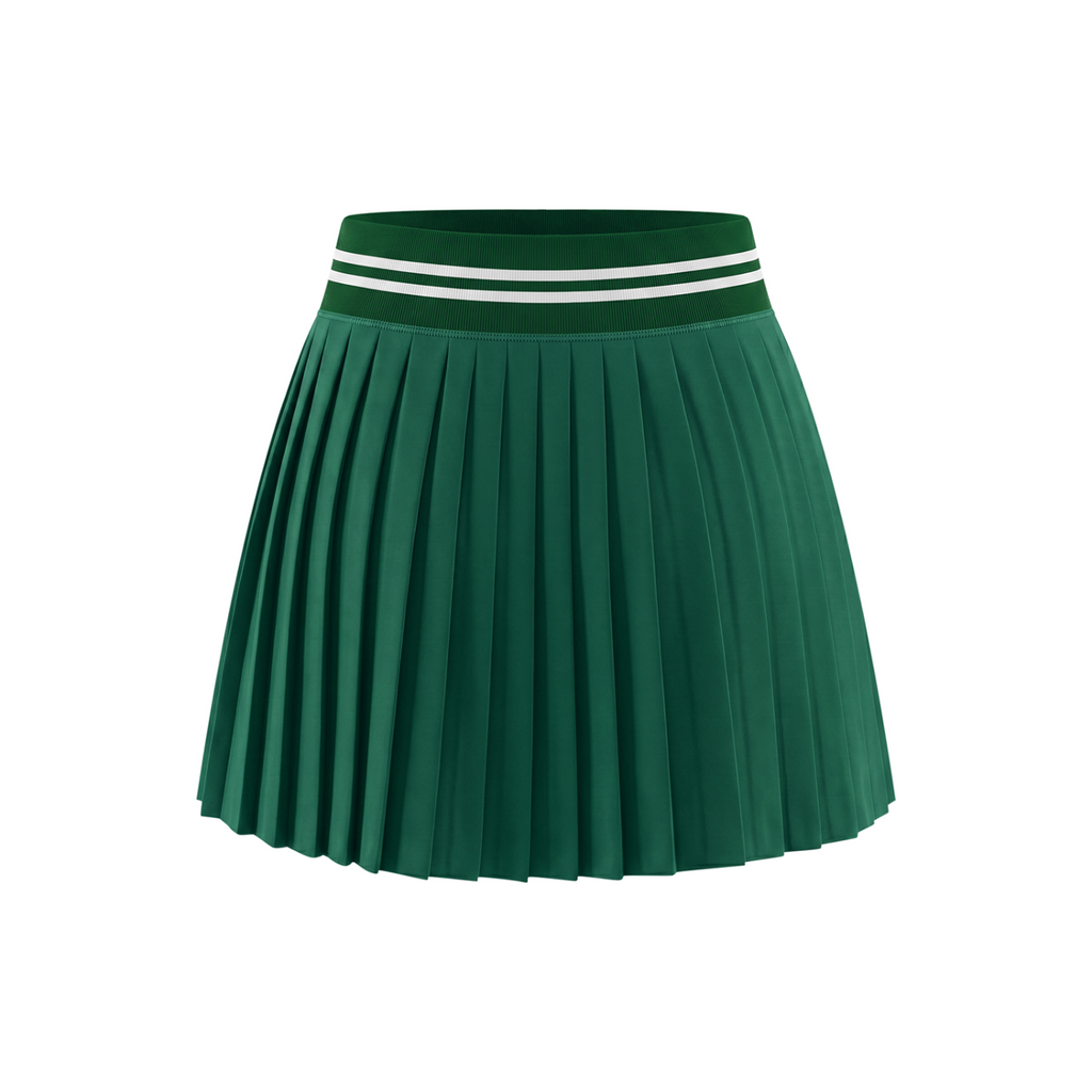 Off Script Women’s Contrast-Stripe Waist Pleated Mini Skirt