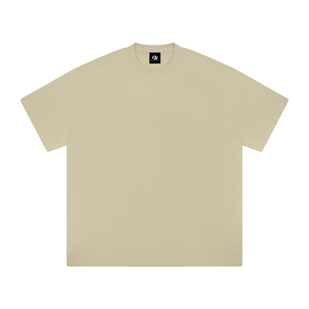 Pale Khaki Heavyweight Drop Shoulder T-Shirt front product view