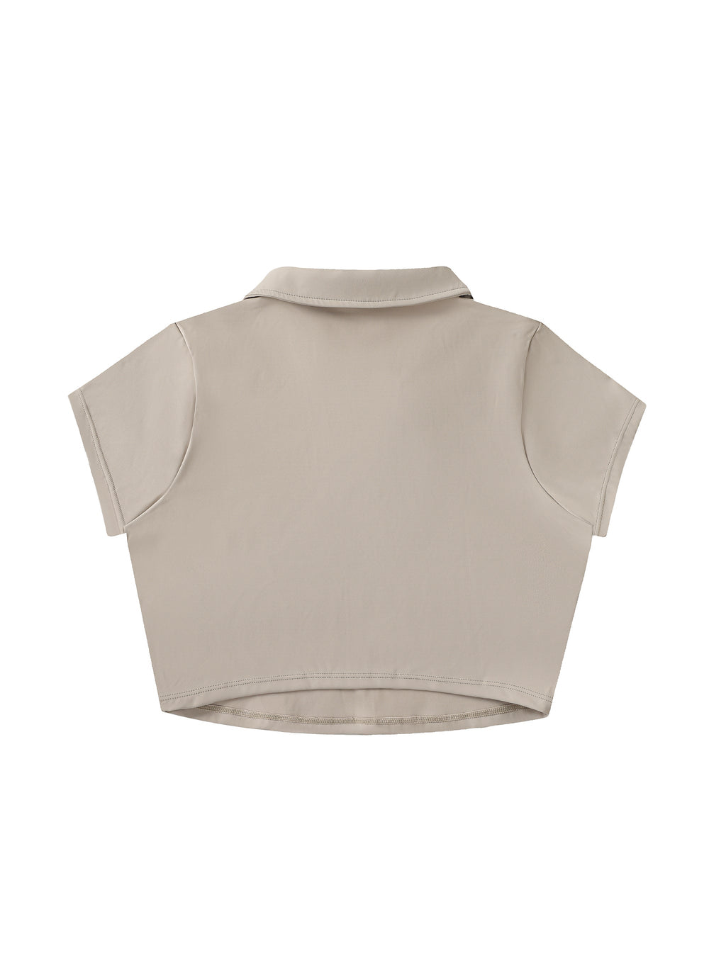 V-Neck Lapel Crop Top