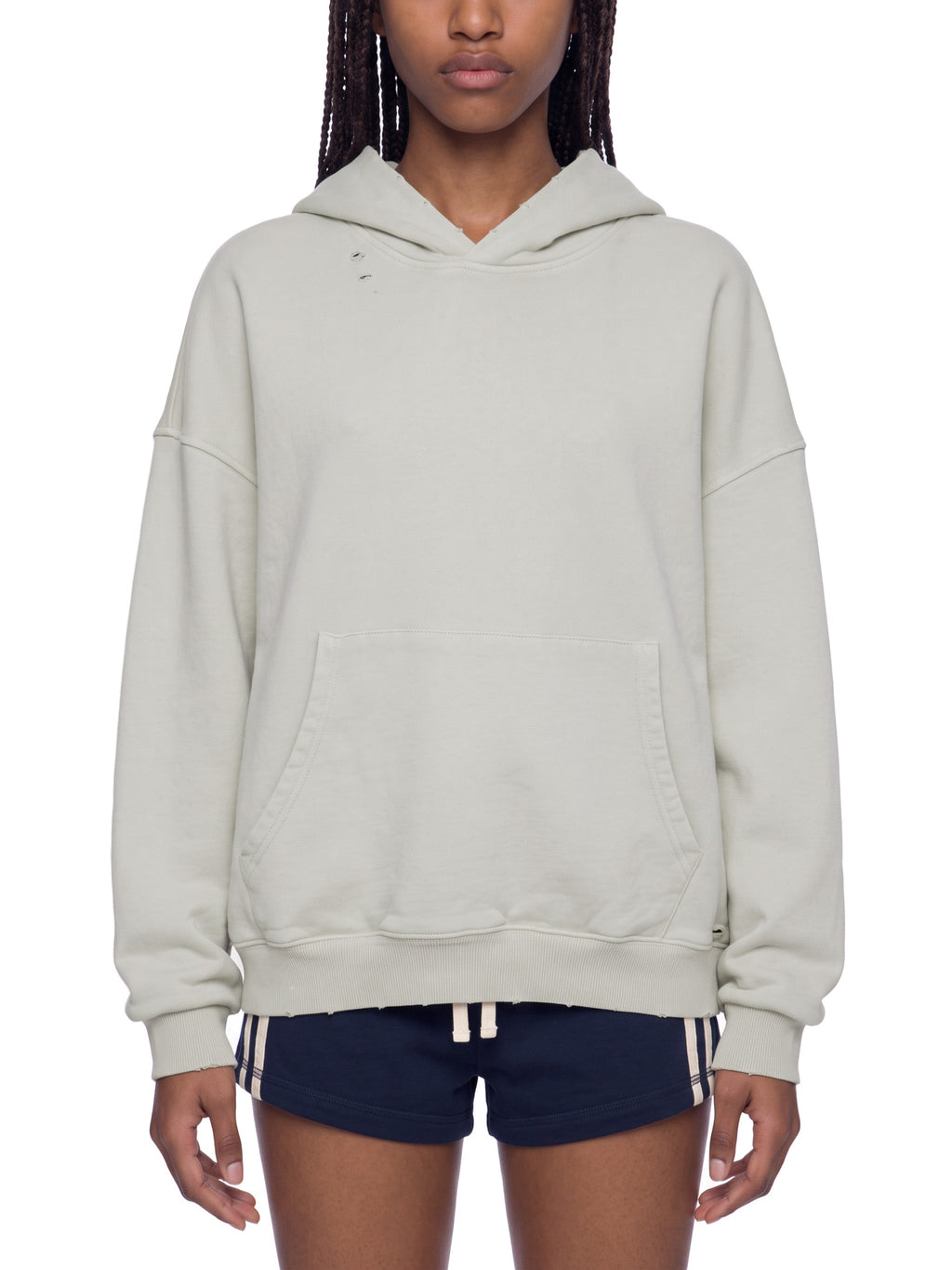 Unisex Mineral Wash Distressed Hoodie