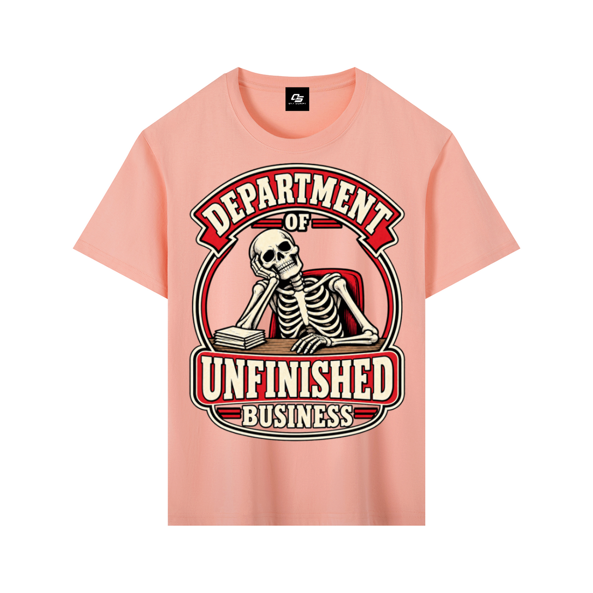 Department of Unfinished Business Pure Cotton Unisex T-Shirt – Pink
