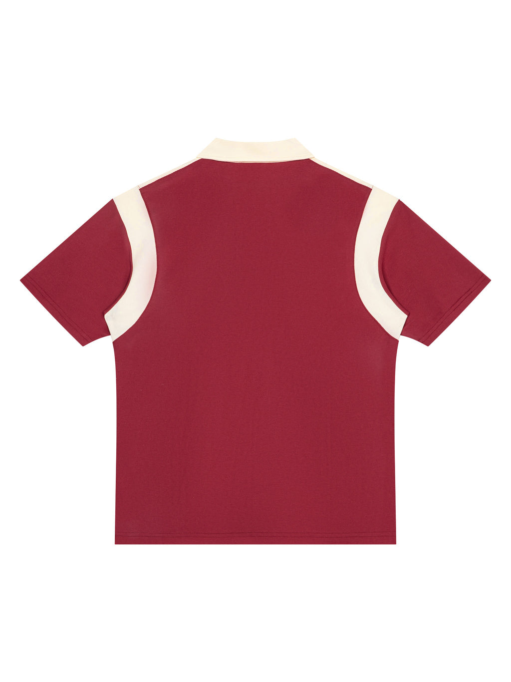 Unisex Color Block Quarter Zip Polo Shirt
