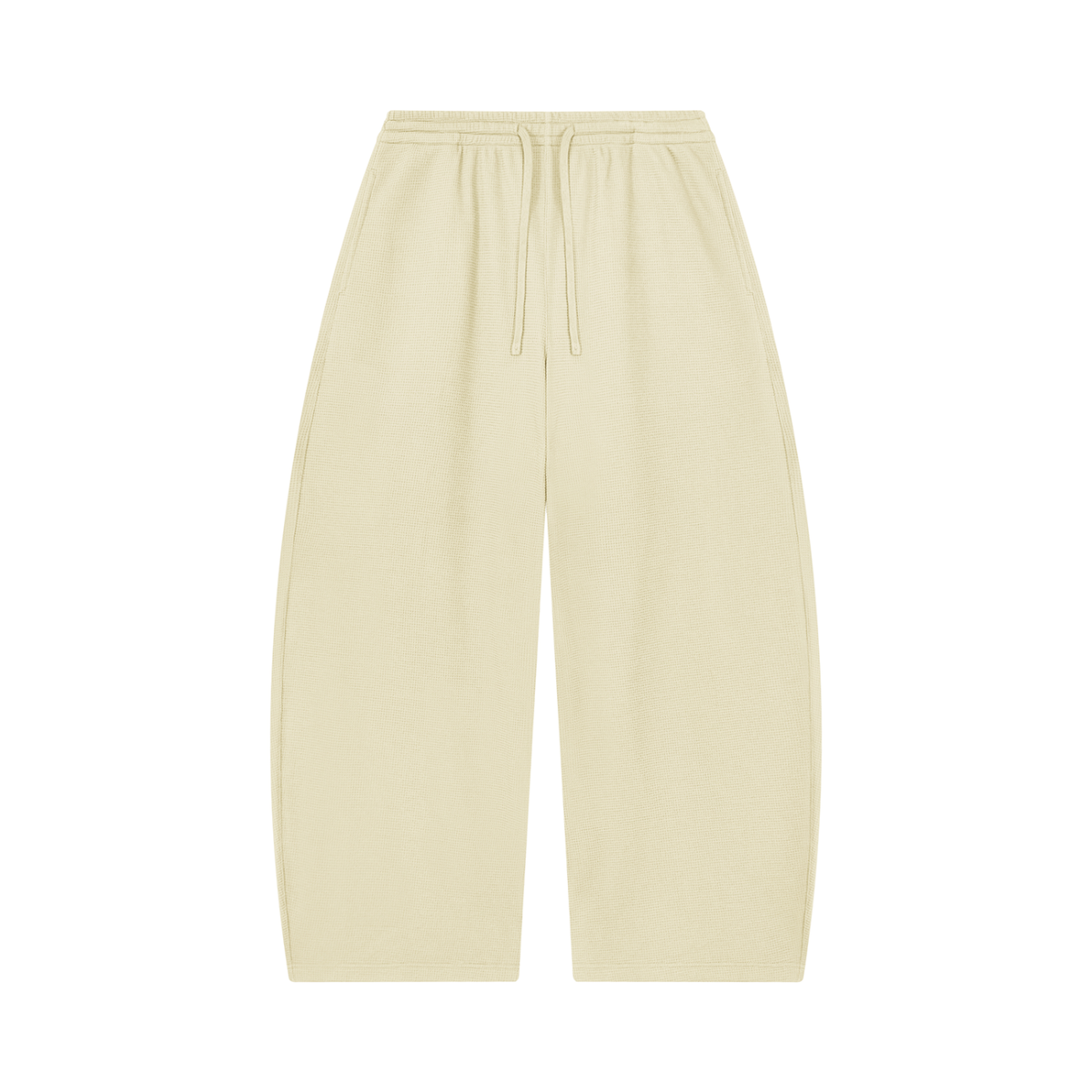 Unisex Waffle Barrel Leg Pants