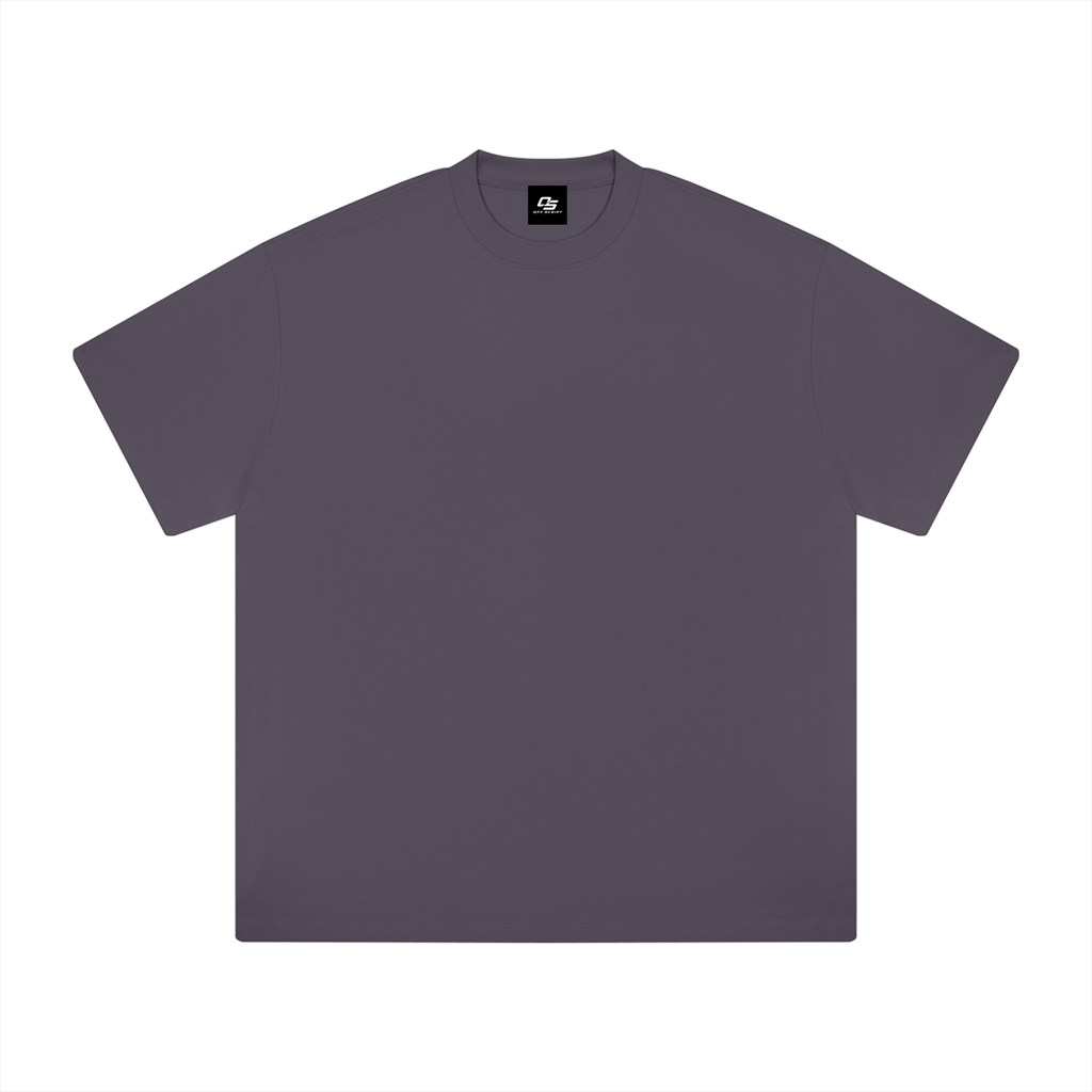 Plum Purple Heavyweight Drop Shoulder T-Shirt front product view